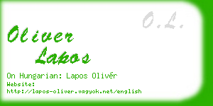 oliver lapos business card